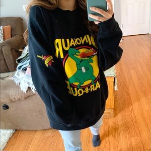 Oversized Collegiate Graphic Crewneck Sweatshirt